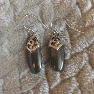 Two sets of Charcoal Pearl Earrings